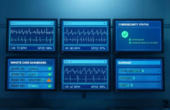 Connected patient monitoring station